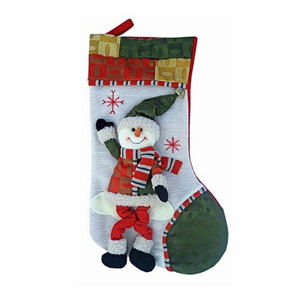 Plush Snowman Dangle Legs Luxury Stocking